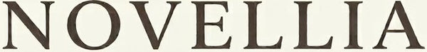 The word 'NOVELLIA' in dark brown serif lettering on a light beige background.